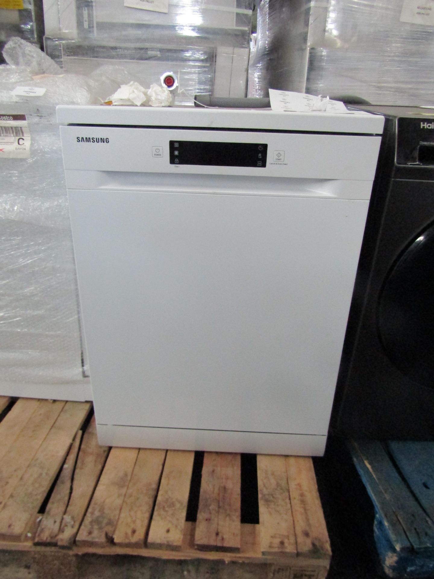 Samsung - White Dishwasher- Powers On, Needs A Clean Inside, Not Tested Any Further. May Contain