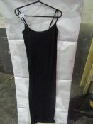 PrettyLittleThing Shape Black Stretch Seamless Strappy Maxi Dress, Size: S - Good Condition With
