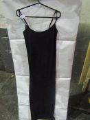 PrettyLittleThing Shape Black Stretch Seamless Strappy Maxi Dress, Size: S - Good Condition With