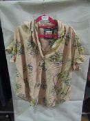 Jacks Girlfriend New York Ladies Blouse Floral Pink, Size: L - Good Condition.