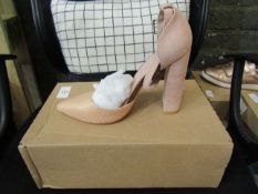 Ladies High Heel Shoes, Size Uk 3, Nude, Unworn & Boxed. See Image.