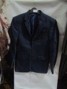 M&S Mens Navy Tailored Fit Performance Suit Jacket, Size: Chest 36" M- Good Condition.