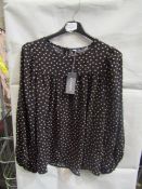 2x Principles - Pleat Yoke Blouse Sleeved Top - Size 20 - New With Tags & Packaged.