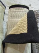 Natural Fibre D040 Rug Herringbone Border Black Rectangle 200X290cm RRP 149