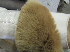 Faux Fur D040 Rug Supersoft Faux Fur Butterscotch Shaped 55X170cm RRP 24