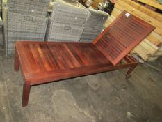 Pacific Kwila By Suncoast Sitra Indonisian Solid Teak Urban Sun Lounger New & Boxed However Box