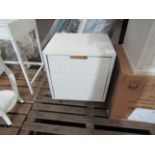 Dusk Gracie 3 Drawer Bedside Table - White/Gold RRP 159About the Product(s) TXBSWG - Gracie 3 Drawer