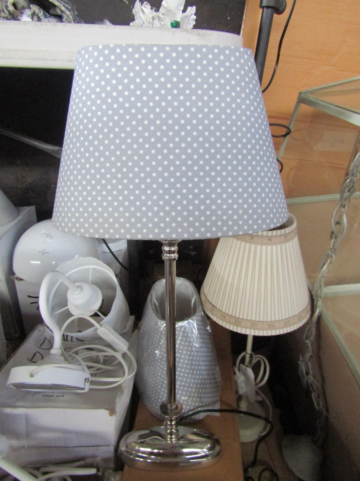 Seeing Dots Table Lamp(Oval) Size: H37cm - Shade Size: H25 x D16cm - RRP ?75.00 - New & Boxed. (