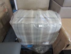 ScS Roseland Storage Footstool 0052 Duck Egg Oban Plaid Black Glides RRP 469About the Product(s)