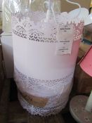 Lace Metal Pendant Light, Pink Size: Diam 27cm - RRP ?80.00 - New & Boxed. (DR824)