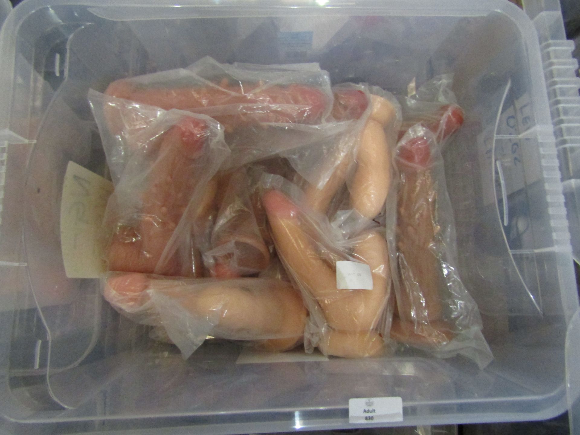 Box Of Approx 12x Large Dildos, Sizes & Style May Vary, Please See Image.