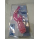 Aphrodisia Battery Powered Waterproof Multi-Speed Crystal Naughty Dolphin, Pink - New & Packaged.