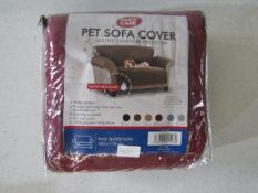 2x MaxiCare - 2-Seater Quilted Pet Sofa Cover / Burgundy 180x115cm - Packaged.