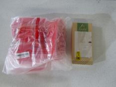 Set of 5 Red Reusable Plastic Food Storage Tubs - Non Original Packaging. 1x Sushi Making Kit -