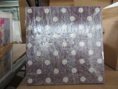 Magnetic Notice Board Square (Aubergine Dots) with Zinc Cat Magnets, 40cm x 40cm, RRP ?65 (DR700)