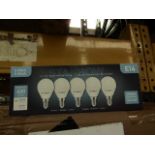 20x Pack of 5 Stanbow E14 5w LED light bulbs, new and boxed