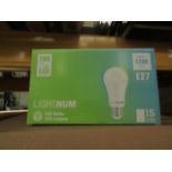 Pack of 15 Lightnum E27 13w LED light bulbs, new and boxed