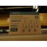 24x Packs of 6 Ampton A60 E27 8w LED filament light bulbs, new and boxed