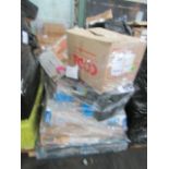 Pallet of Unmanifested raw online customer returns, typically includes homeware's, kitchen, garden