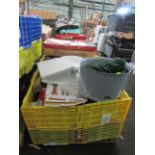 Pallet of Unmanifested raw online customer returns, typically includes homeware's, kitchen, garden