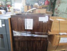 Oak Furnitureland Madison Solid Hardwood And Metal Triple Wardrobe RRP 1000Madison Solid Hardwood