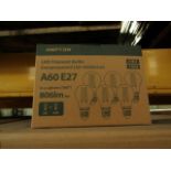 Pack of 6 Ampton A60 E27 8w LED filament light bulbs, new and boxed