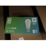 Pack of 4 Lightnum E27 13w LED light bulbs, new and boxed