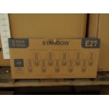 Pack of 10 Stanbow E27 4w LED filament light bulbs, new and boxed