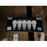 Pack of 5 Stanbow A60 E27 13w LED light bulbs, new and boxed