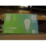 Pack of 15 Lightnum E27 13w LED light bulbs, new and boxed