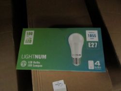 Huge Light bulb Liquidation with single and bulk boxes of LED light bulbs and LED Filament bulbs
