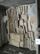 Pallet of approx 40 various sized Rose marble Split face feature wall cladding