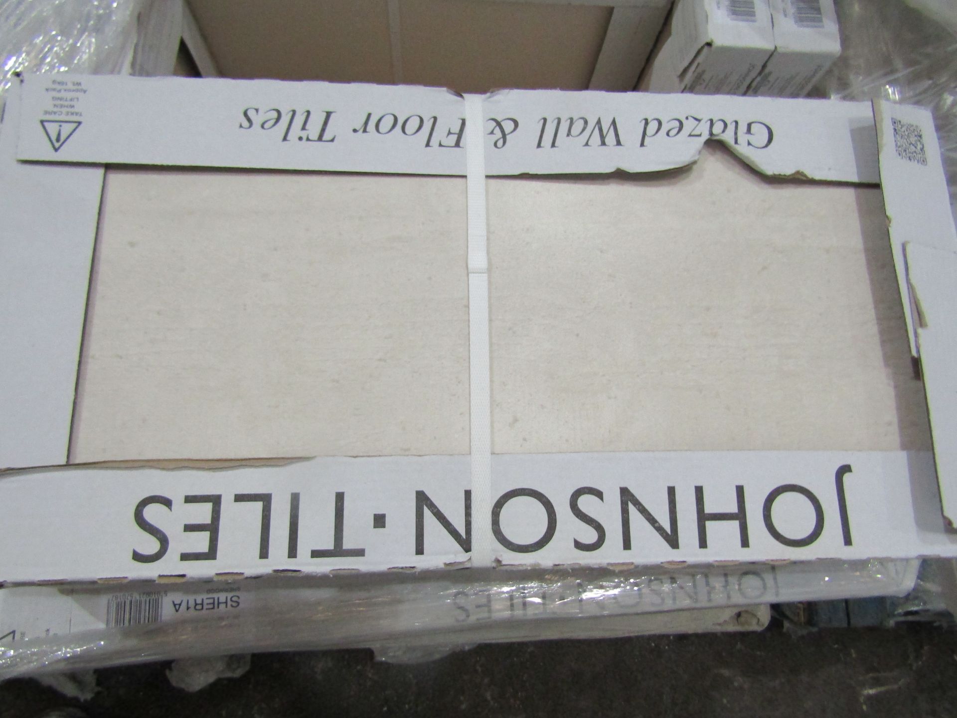1X Pallet Containing 19x Packs of 5 Johnsons 600x300mm Sherwood Haze Floor and Wall Tiles -