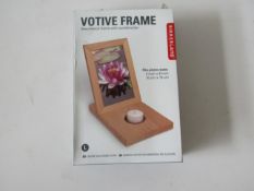 Kikkerland - Beechwood Votive Frame - Boxed.