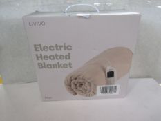 Livino - Electric Heated Blanket / 130x160cm - Untested & Boxed.