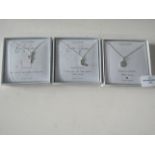 3x Life Charms - Silver Plated Necklace's ( Various Pendents ) - Boxed.