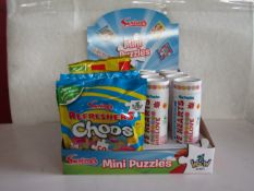 2x Swizzels - Mini Puzzles ( 8x Love Hearts 50-Pc Puzzle 5x Refreshers Choos 50pc Puzzles 10x