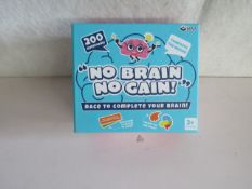 3x " No Brain No Gain! " 200-Question Games - New & Boxed.