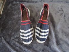 2x TheStripeCompany - Slip-On Espadrilles Shoes - See Image For Design - Size 42 - New.