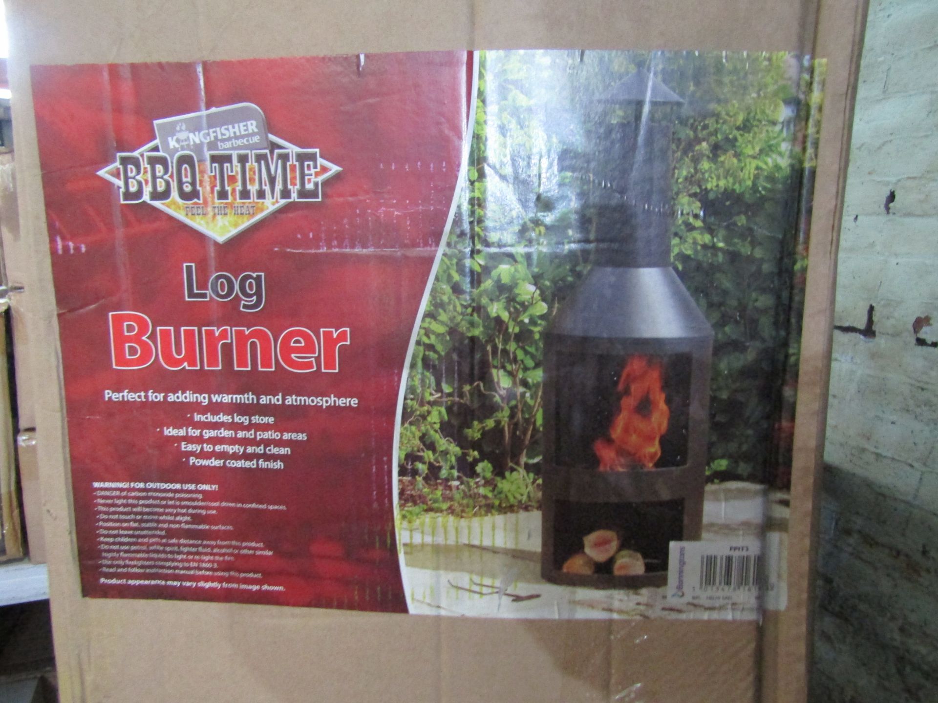 Kingfisher - Log Burner - Unchecked & Boxed.