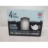 London Pottery Company - Globe White Teapot - Good Condition & Boxed.