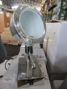 Adjustable Dome Spot Light Nickel & Glass Light, Size: W20 x H10.1cm x (Shade) 11cm - RRP £170.