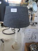 Denium Table Lamp Tall. Size: H40cm - Shade Size: H13 x D20cm - RRP £89.00 - New. (DR834)
