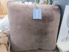 Project9 Light Brown Fur Cushion With Pad 40X40Cm Special Buy RRP 45