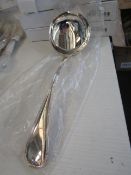 Carrs Of Sheffield Silver Soup Ladle English Reed And Ribbon Silver Plate RRP 132