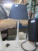 Denium Table Lamp Tall. Size: H40cm - Shade Size: H13 x D20cm - RRP £89.00 - New. (DR834)