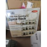 Asab - Curve 3-Tier Free-Standing Spice Rack - Boxed.