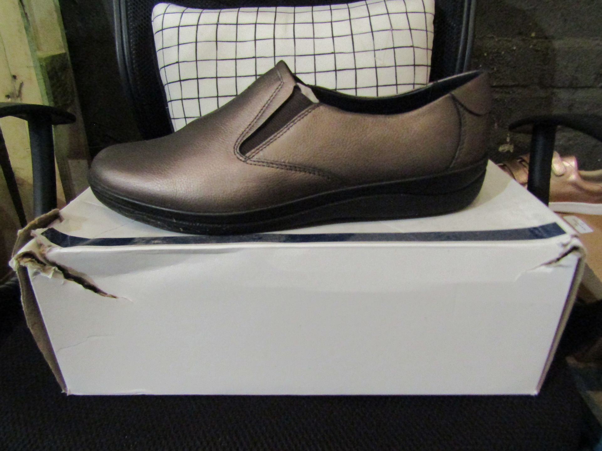 Ladies Shoes, Size Uk 8, Bronze, Unworn & Boxed. See Image.