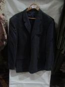 M&S Mens Navy Regular Fit Suit Jacket, Size: Chest 50" Machine Washable - Good Condition.