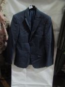 M&S Mens Navy Slim Performance Suit Jacket, Size: Chest 36" - Good Condition.